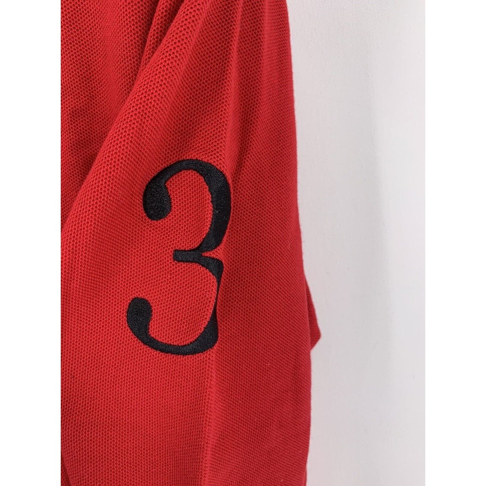 J. Peterman Rugby Polo Long Sleeve Shirt Red White Stripe #3 S - Picture 5 of 11
